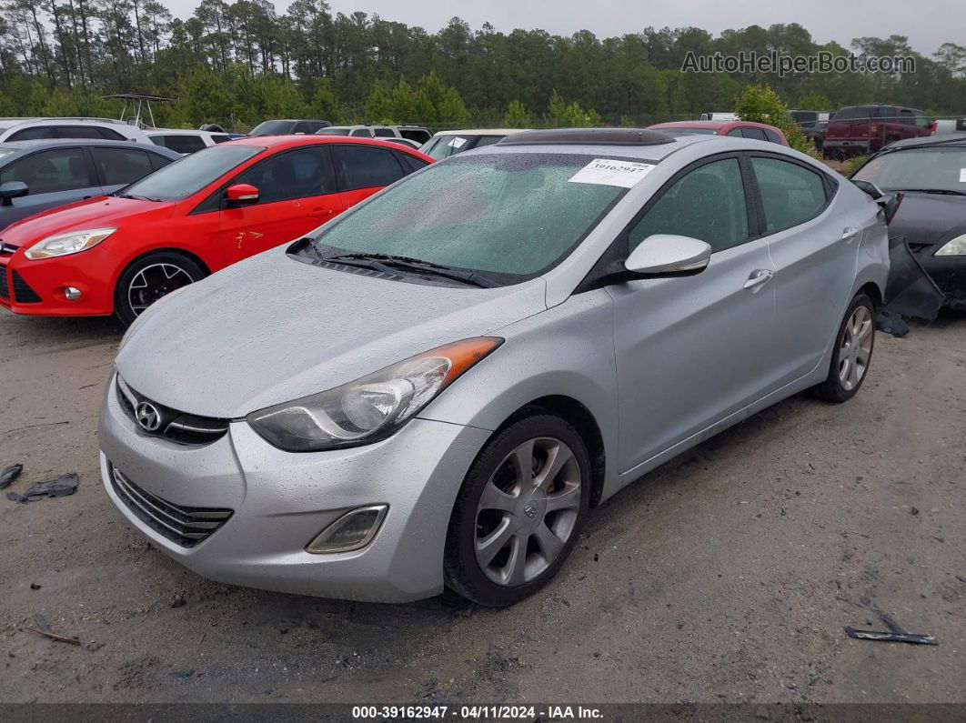 2012 Hyundai Elantra Limited Silver vin: 5NPDH4AE9CH123153