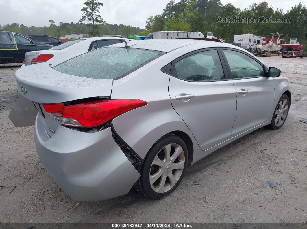 2012 Hyundai Elantra Limited Серебряный vin: 5NPDH4AE9CH123153