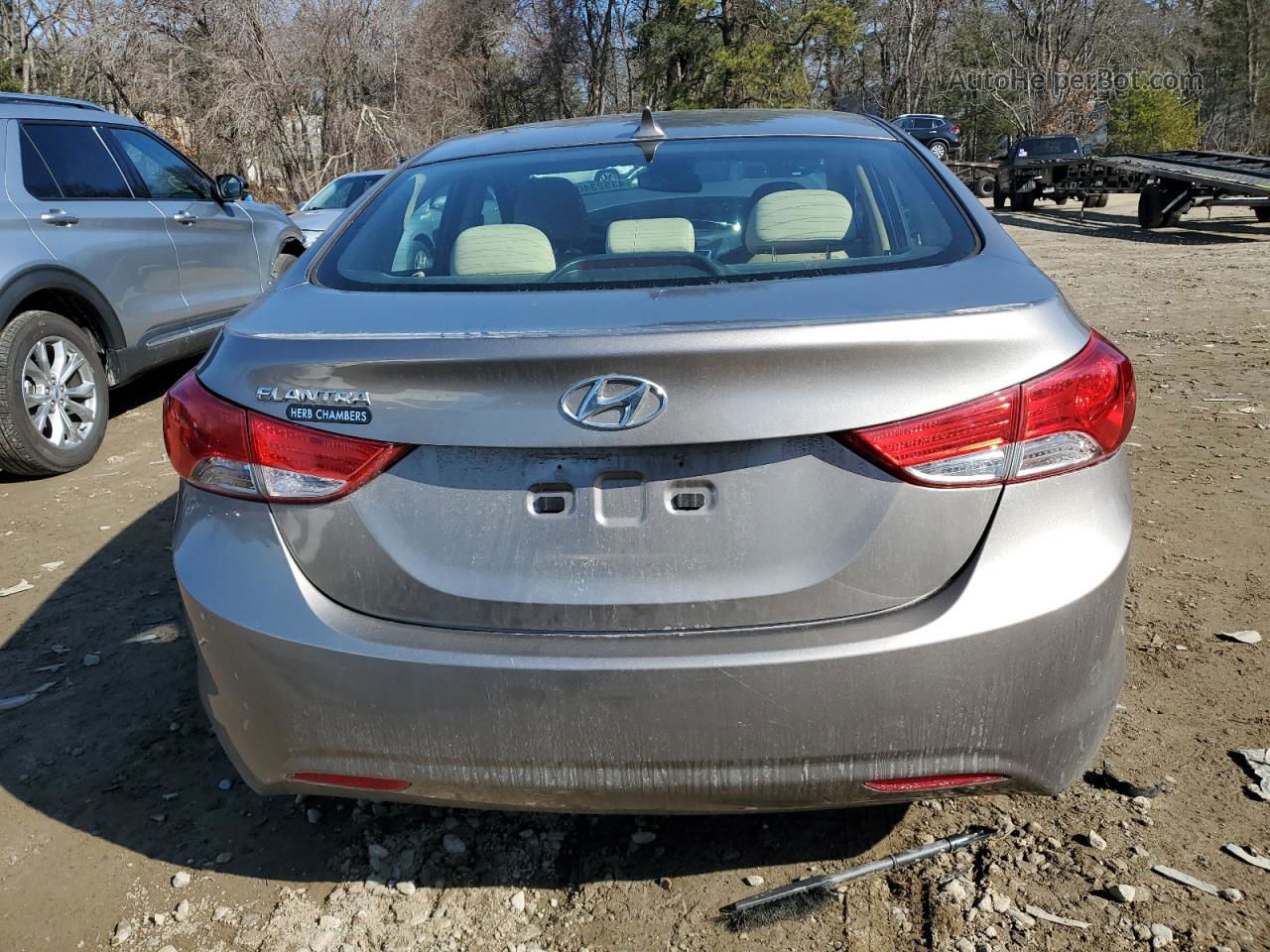 2012 Hyundai Elantra Gls Gray vin: 5NPDH4AE9CH133858