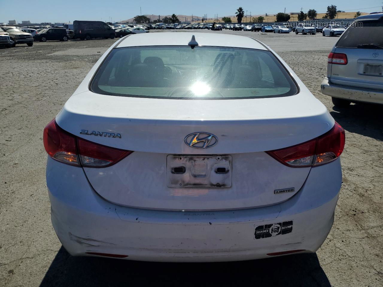 2012 Hyundai Elantra Gls White vin: 5NPDH4AE9CH139854