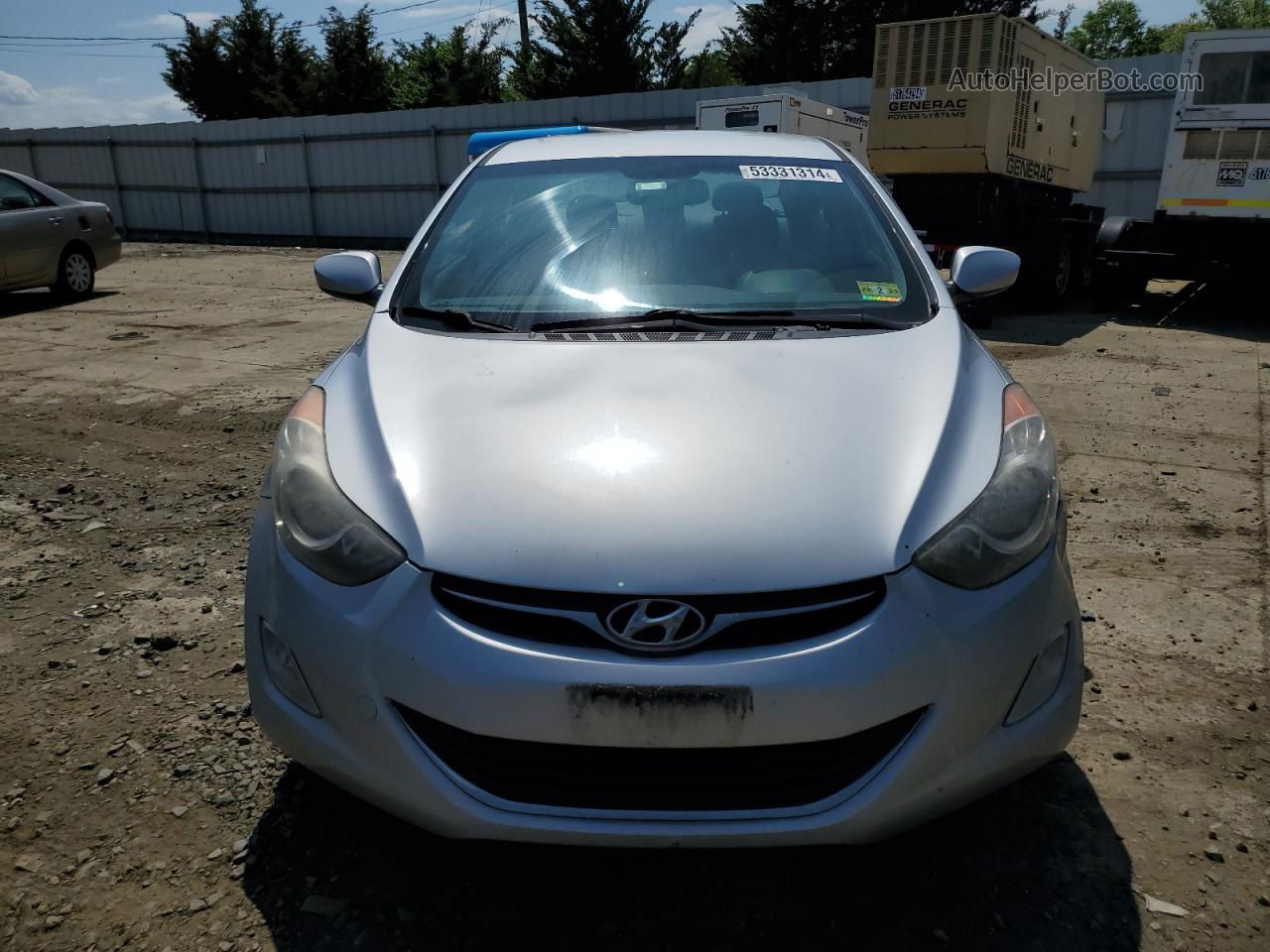 2012 Hyundai Elantra Gls Серебряный vin: 5NPDH4AE9CH146111