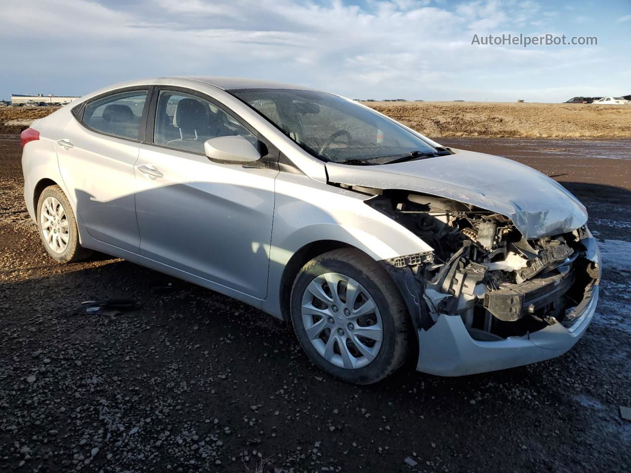 2013 Hyundai Elantra Gls Silver vin: 5NPDH4AE9DH163377