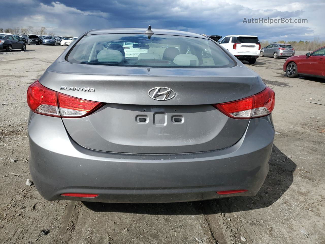 2013 Hyundai Elantra Gls Gray vin: 5NPDH4AE9DH178395