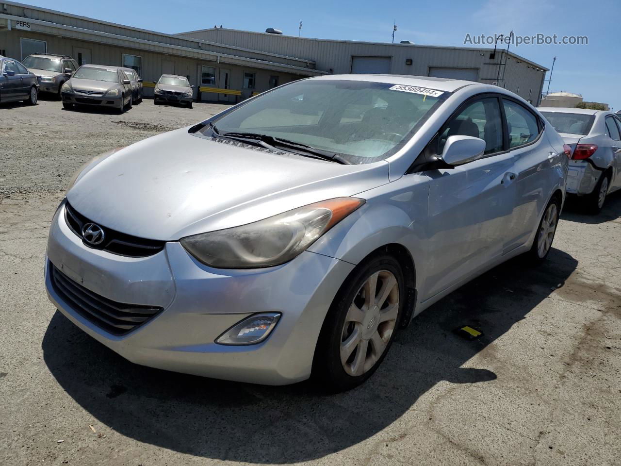 2013 Hyundai Elantra Gls Silver vin: 5NPDH4AE9DH215574