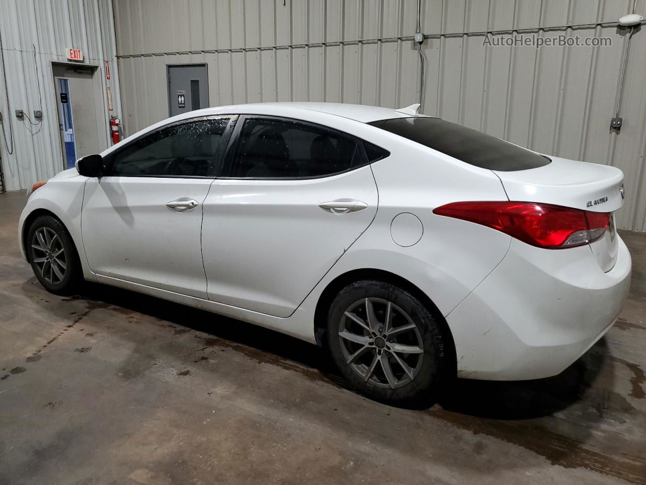 2013 Hyundai Elantra Gls White vin: 5NPDH4AE9DH223349