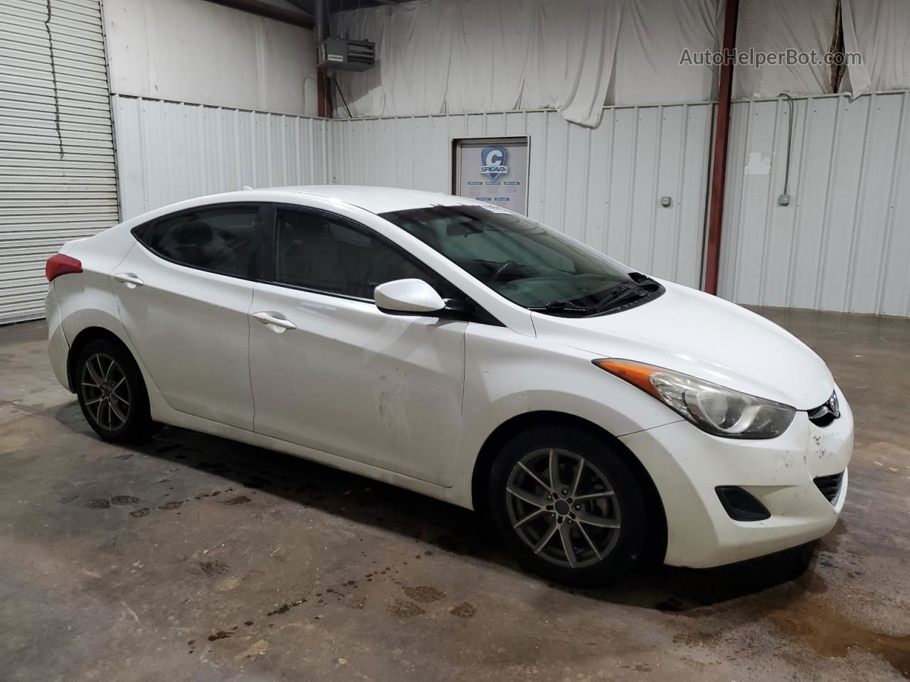 2013 Hyundai Elantra Gls White vin: 5NPDH4AE9DH223349