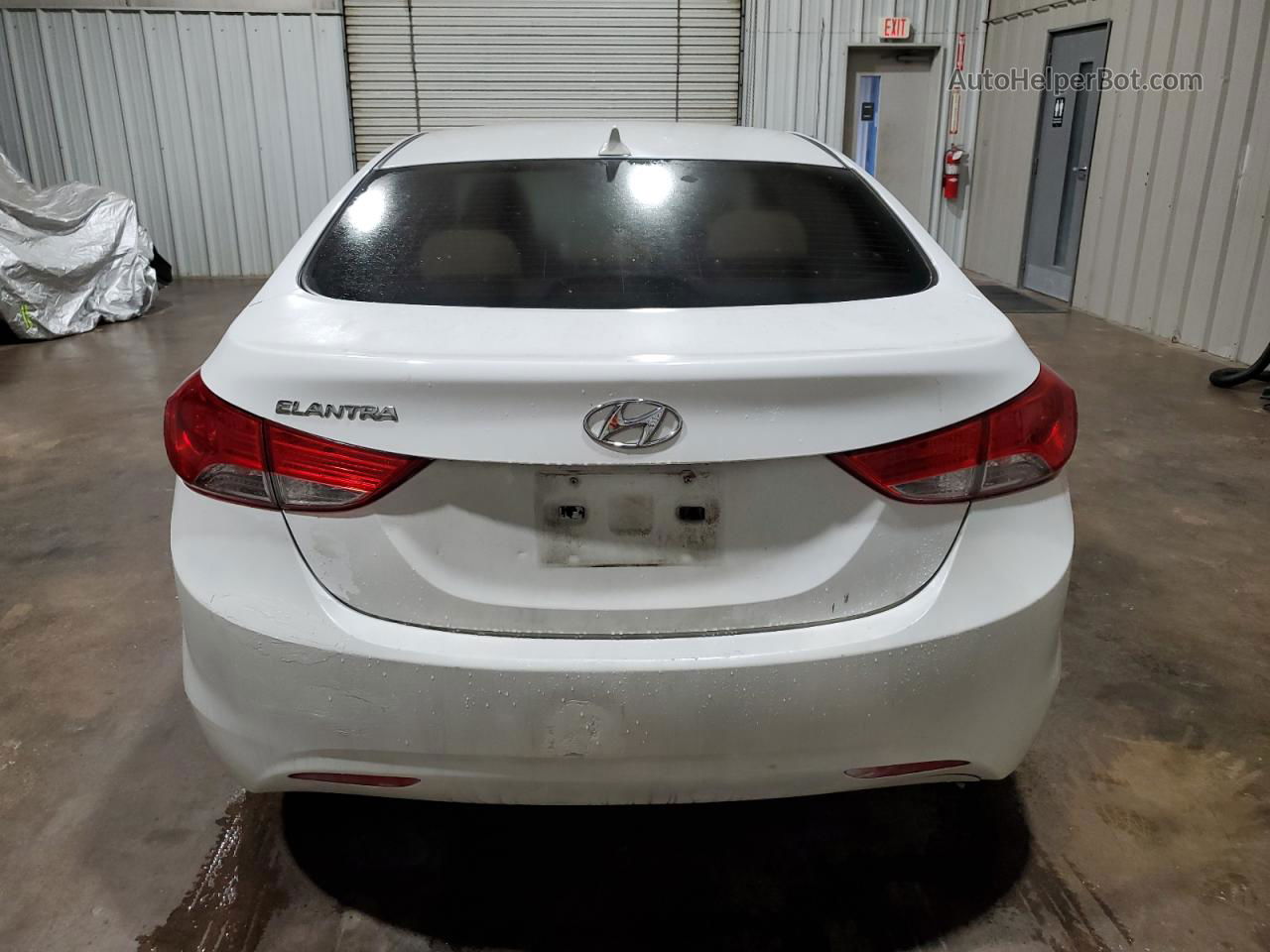 2013 Hyundai Elantra Gls White vin: 5NPDH4AE9DH223349