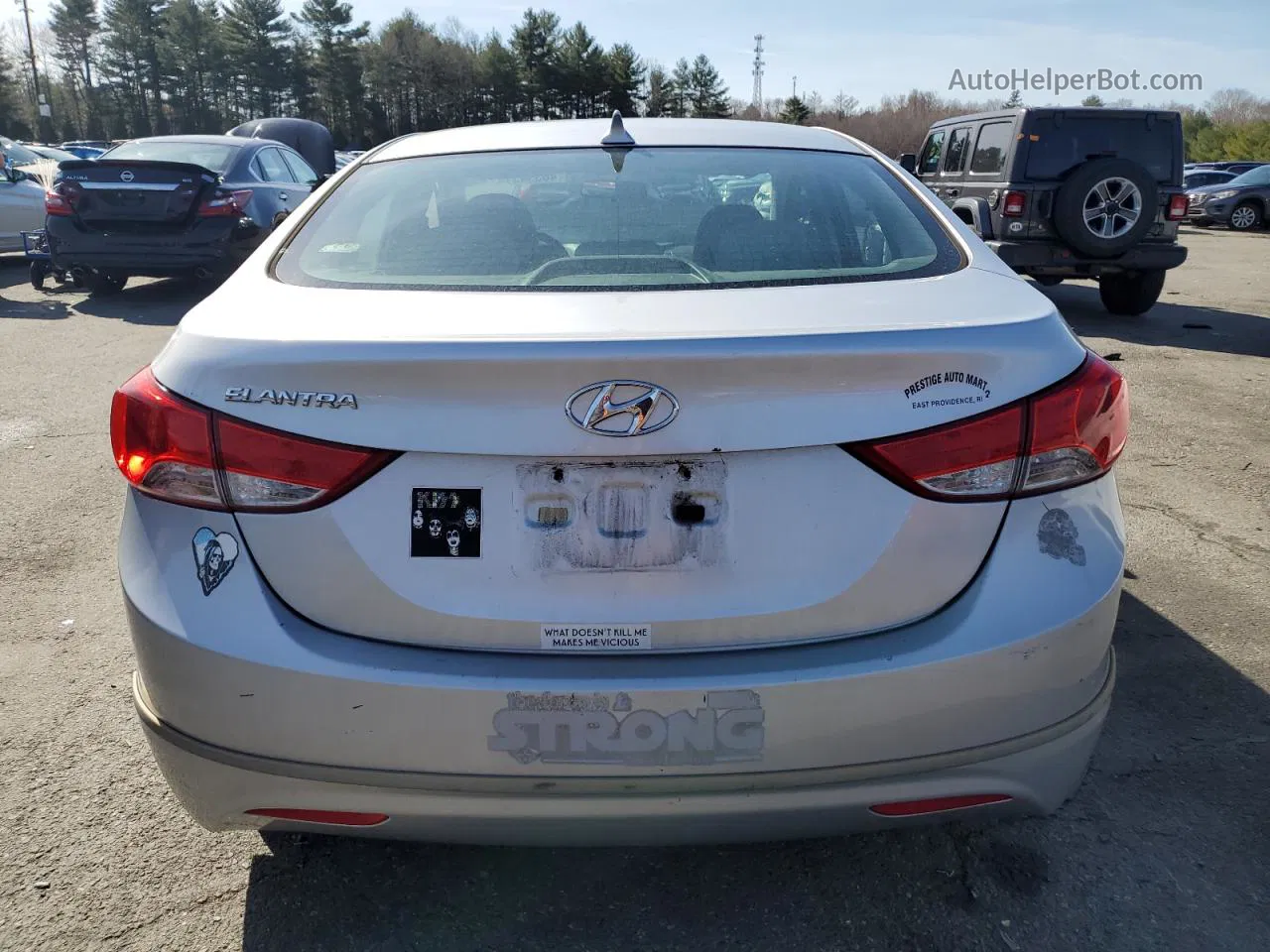 2013 Hyundai Elantra Gls Silver vin: 5NPDH4AE9DH227417