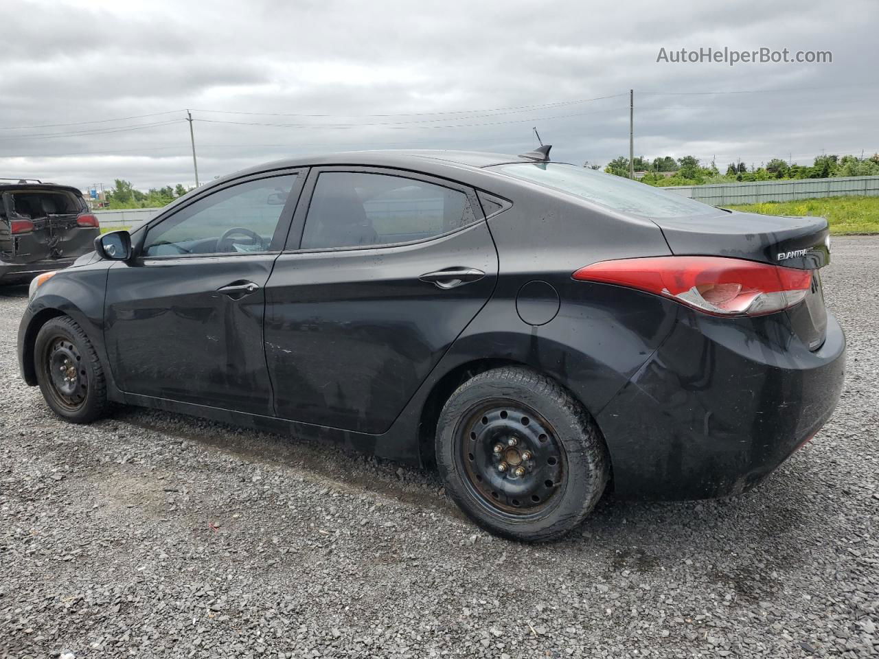 2013 Hyundai Elantra Gls Black vin: 5NPDH4AE9DH234562