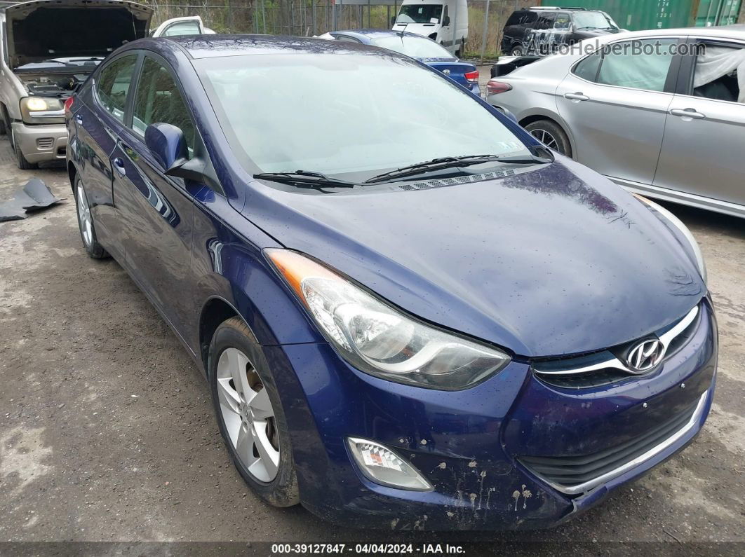 2013 Hyundai Elantra Gls Blue vin: 5NPDH4AE9DH276133