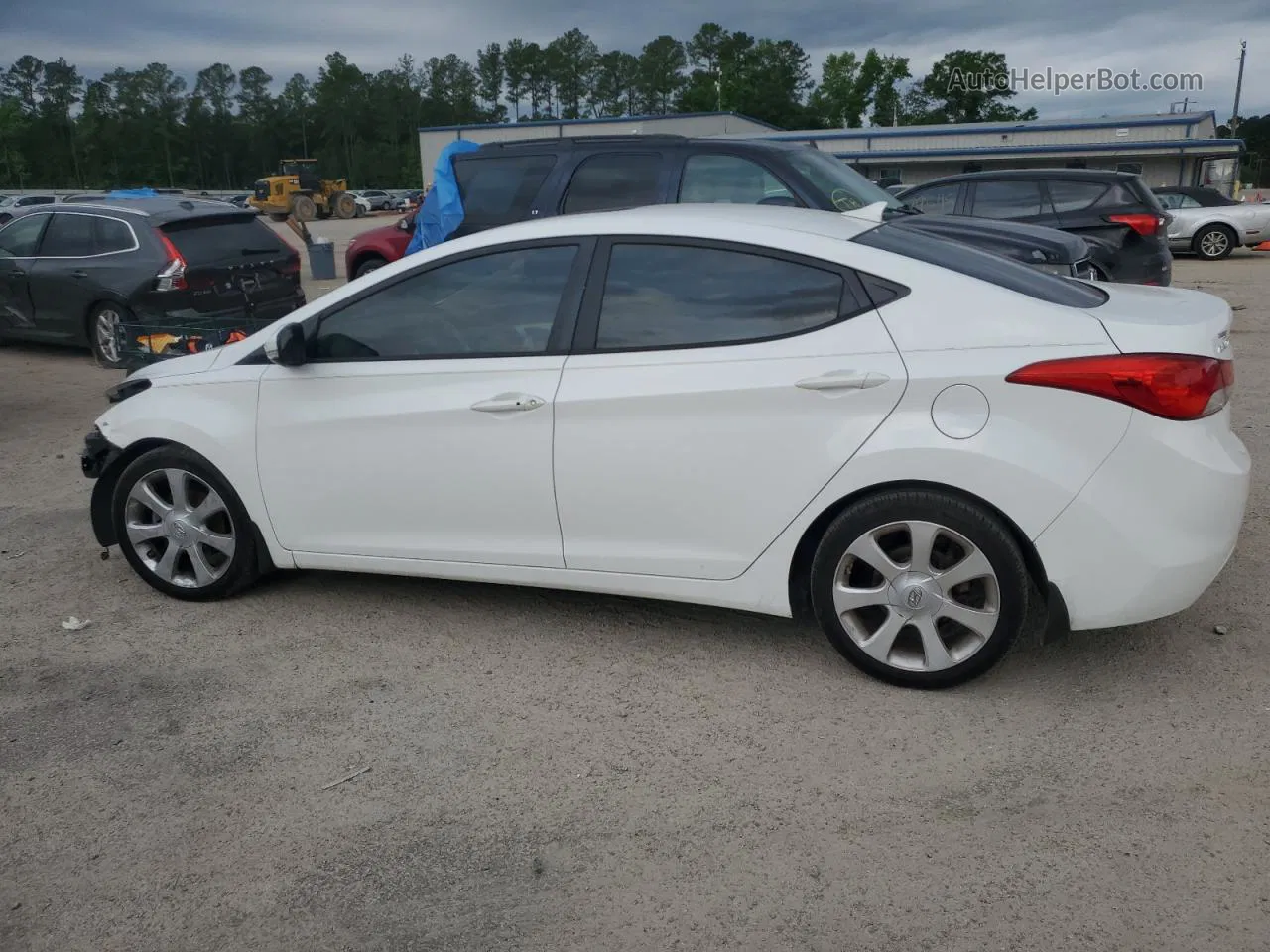 2013 Hyundai Elantra Gls White vin: 5NPDH4AE9DH278674