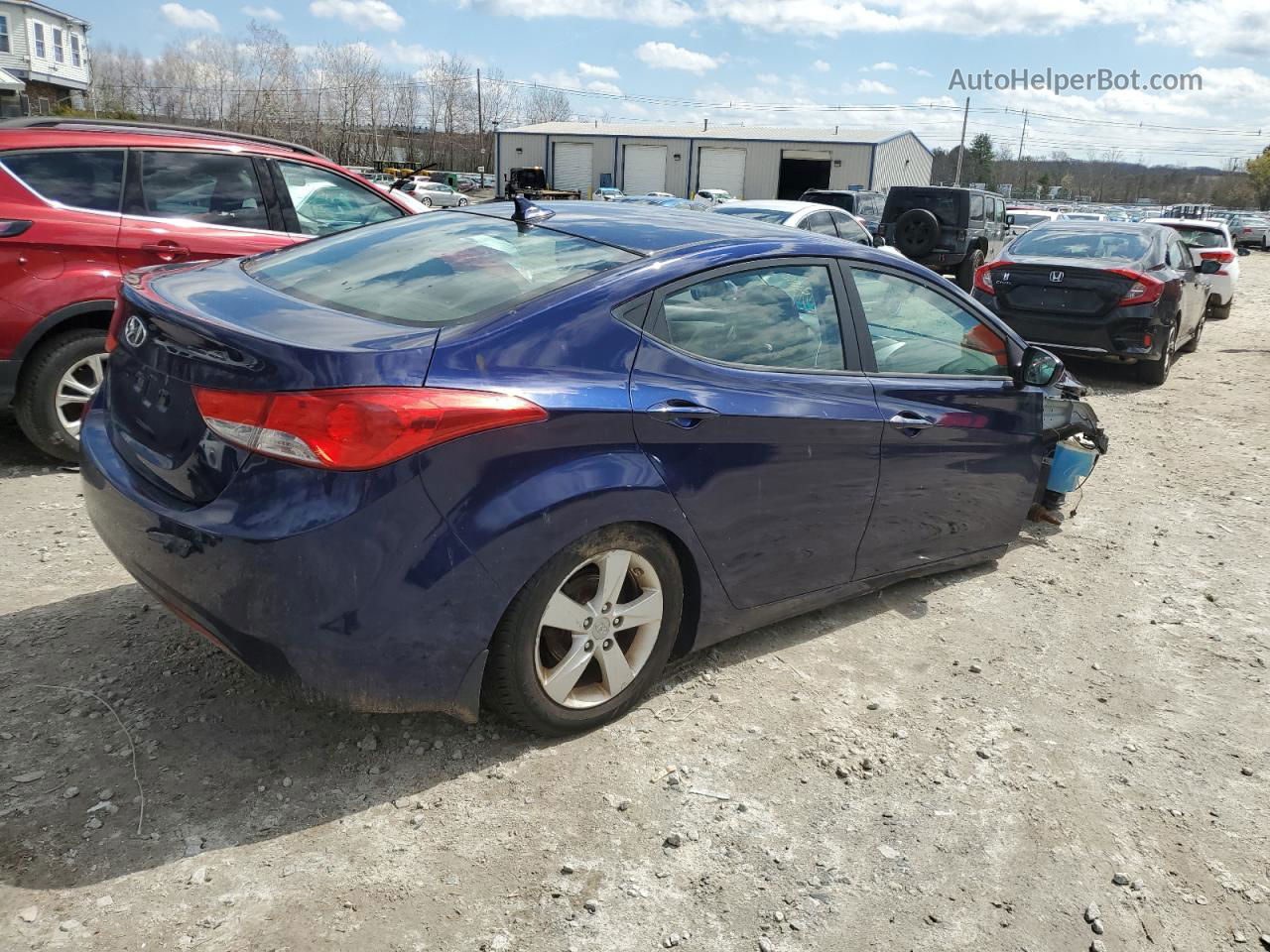 2013 Hyundai Elantra Gls Blue vin: 5NPDH4AE9DH281686