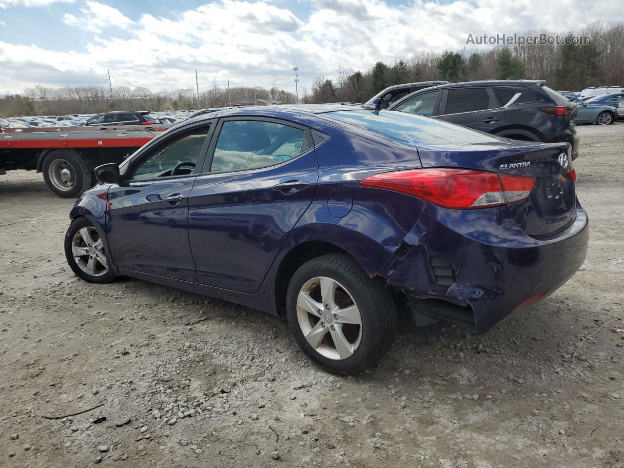 2013 Hyundai Elantra Gls Blue vin: 5NPDH4AE9DH281686