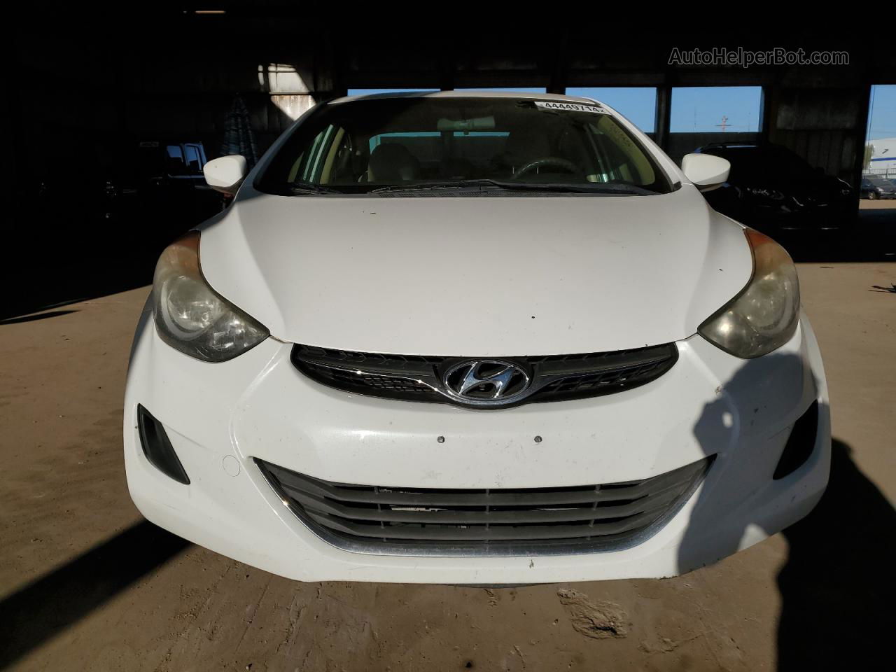 2013 Hyundai Elantra Gls White vin: 5NPDH4AE9DH358606