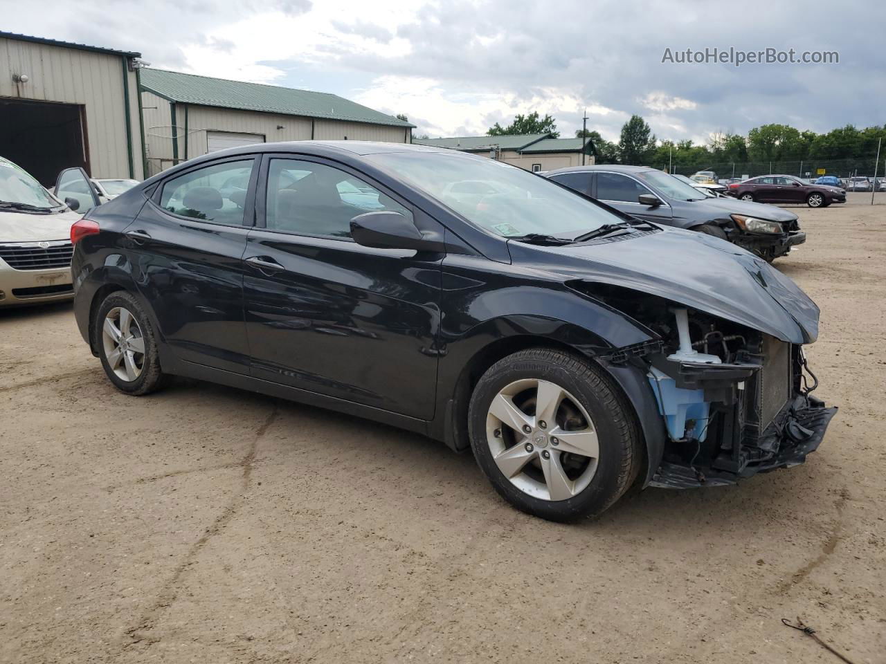 2013 Hyundai Elantra Gls Black vin: 5NPDH4AE9DH373090