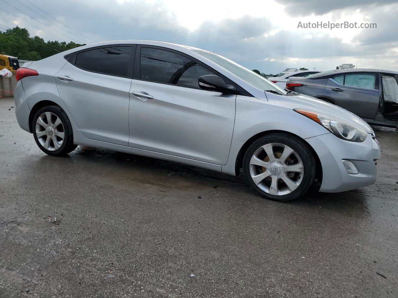 2013 Hyundai Elantra Gls Silver vin: 5NPDH4AE9DH412518