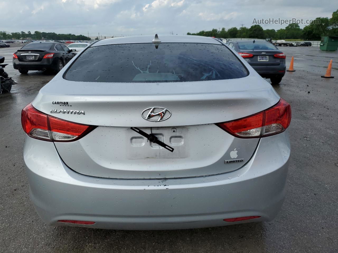 2013 Hyundai Elantra Gls Silver vin: 5NPDH4AE9DH412518