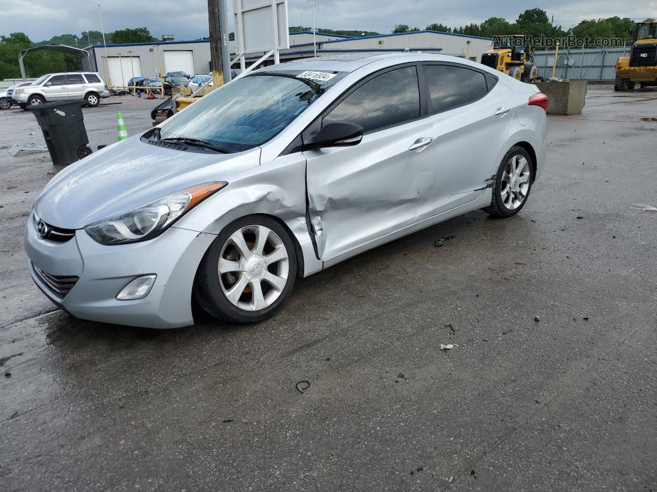 2013 Hyundai Elantra Gls Silver vin: 5NPDH4AE9DH412518