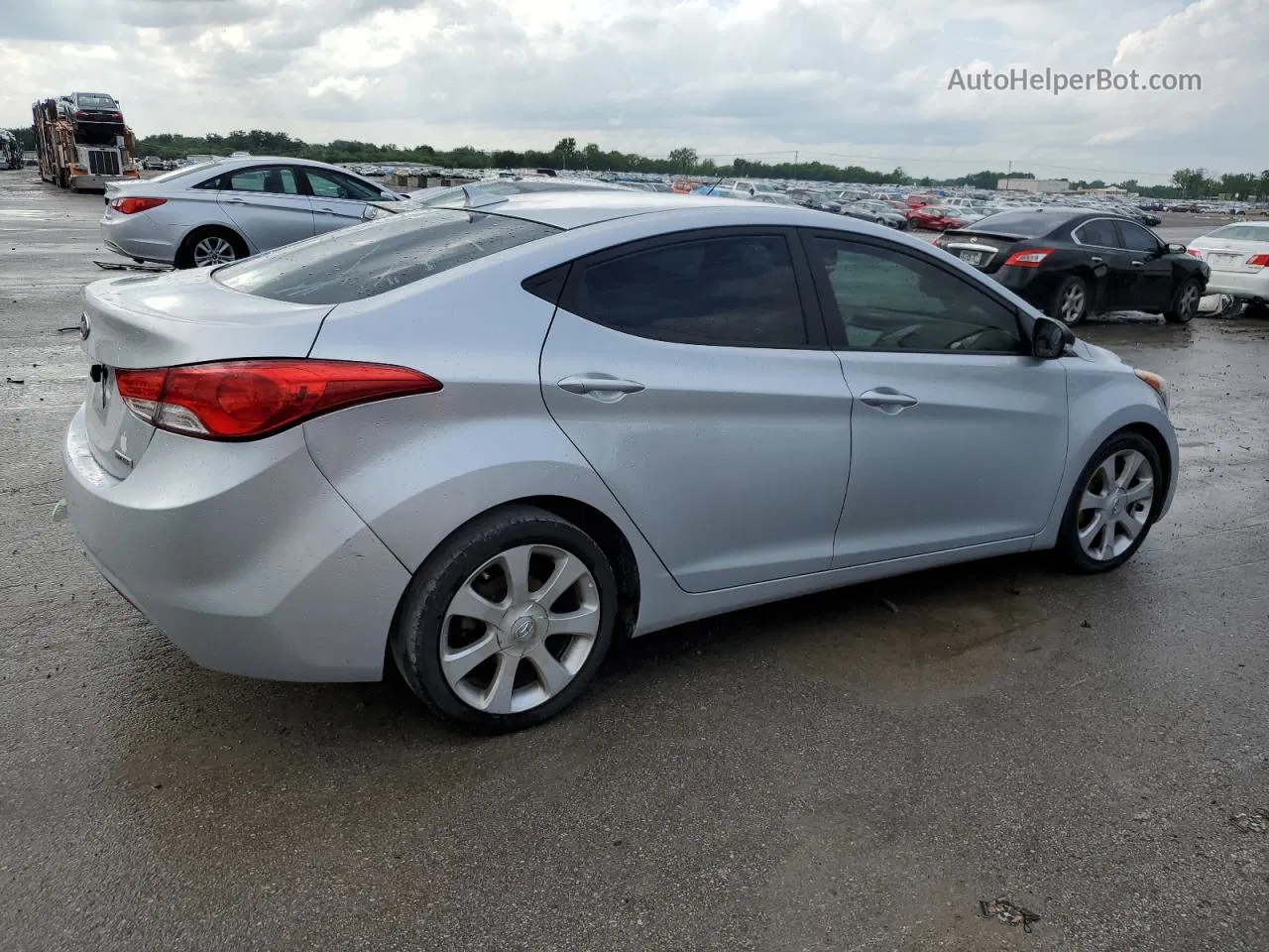 2013 Hyundai Elantra Gls Silver vin: 5NPDH4AE9DH412518