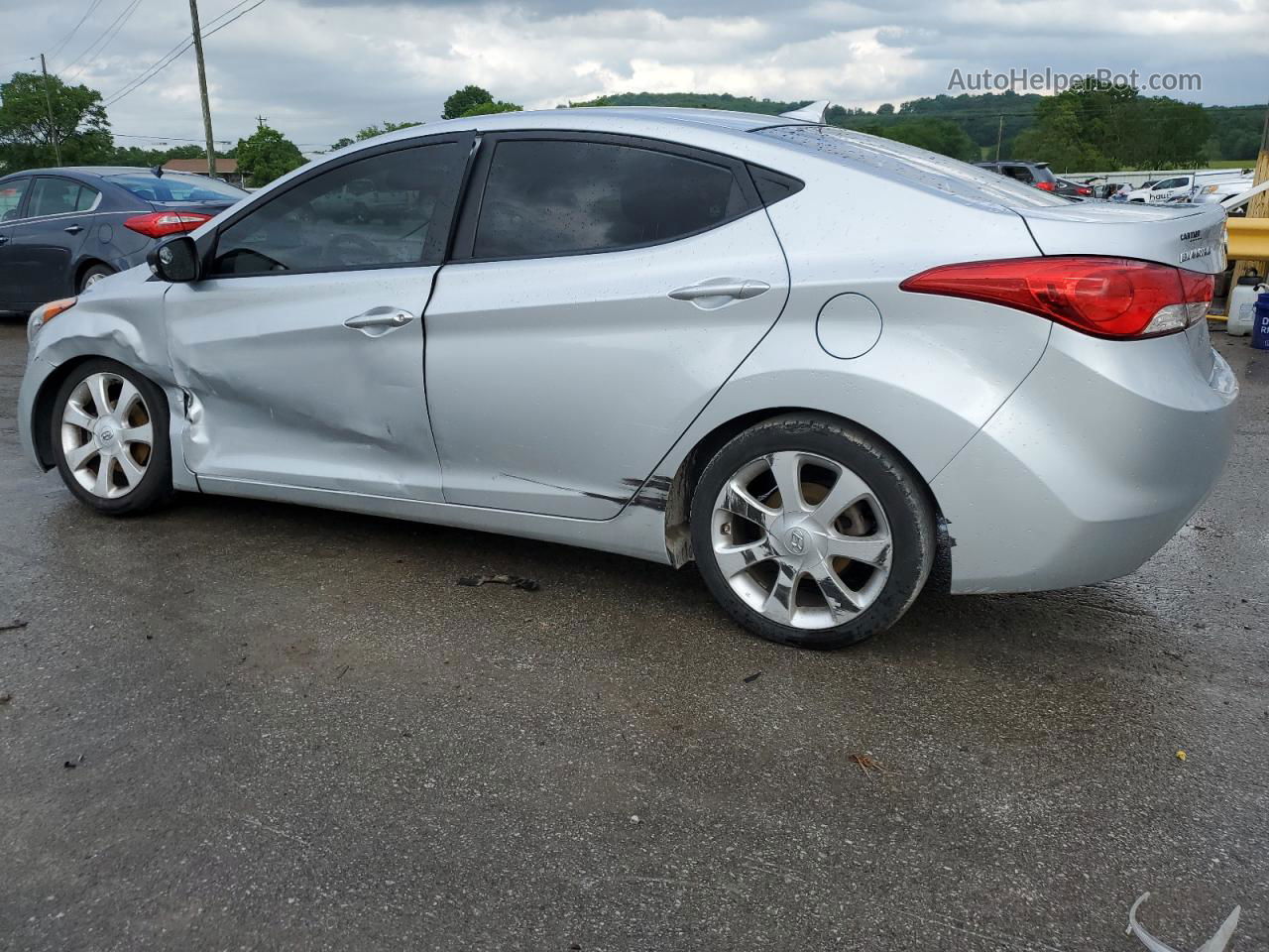 2013 Hyundai Elantra Gls Silver vin: 5NPDH4AE9DH412518