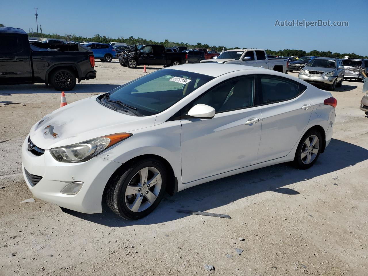 2013 Hyundai Elantra Gls Белый vin: 5NPDH4AE9DH423342