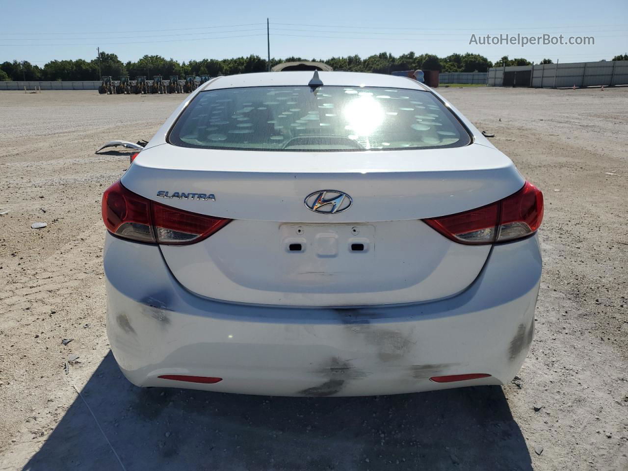 2013 Hyundai Elantra Gls White vin: 5NPDH4AE9DH423342