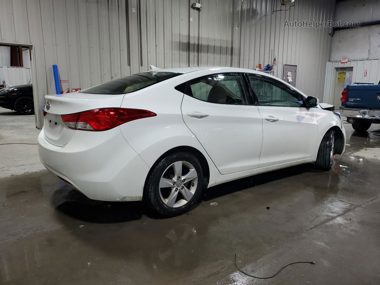 2013 Hyundai Elantra Gls White vin: 5NPDH4AE9DH450802