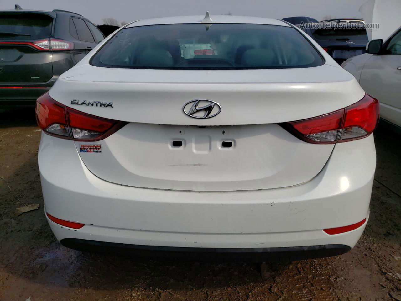 2014 Hyundai Elantra Se White vin: 5NPDH4AE9EH470338