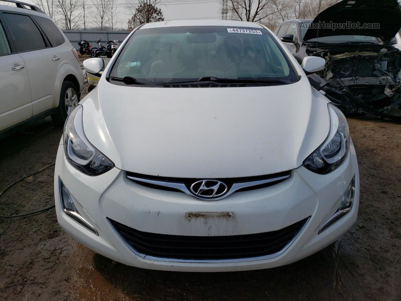 2014 Hyundai Elantra Se White vin: 5NPDH4AE9EH470338