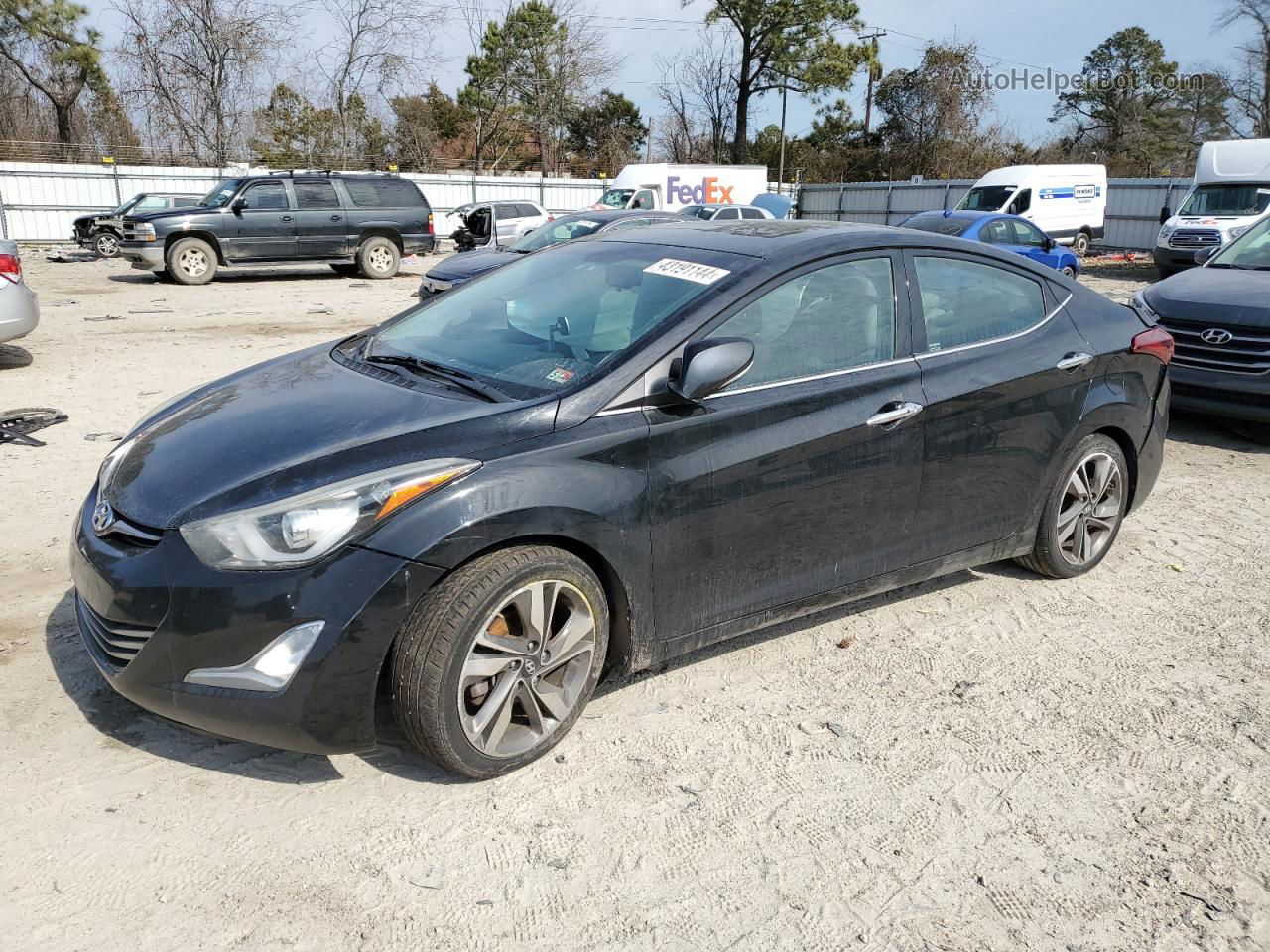 2014 Hyundai Elantra Se Black vin: 5NPDH4AE9EH470677