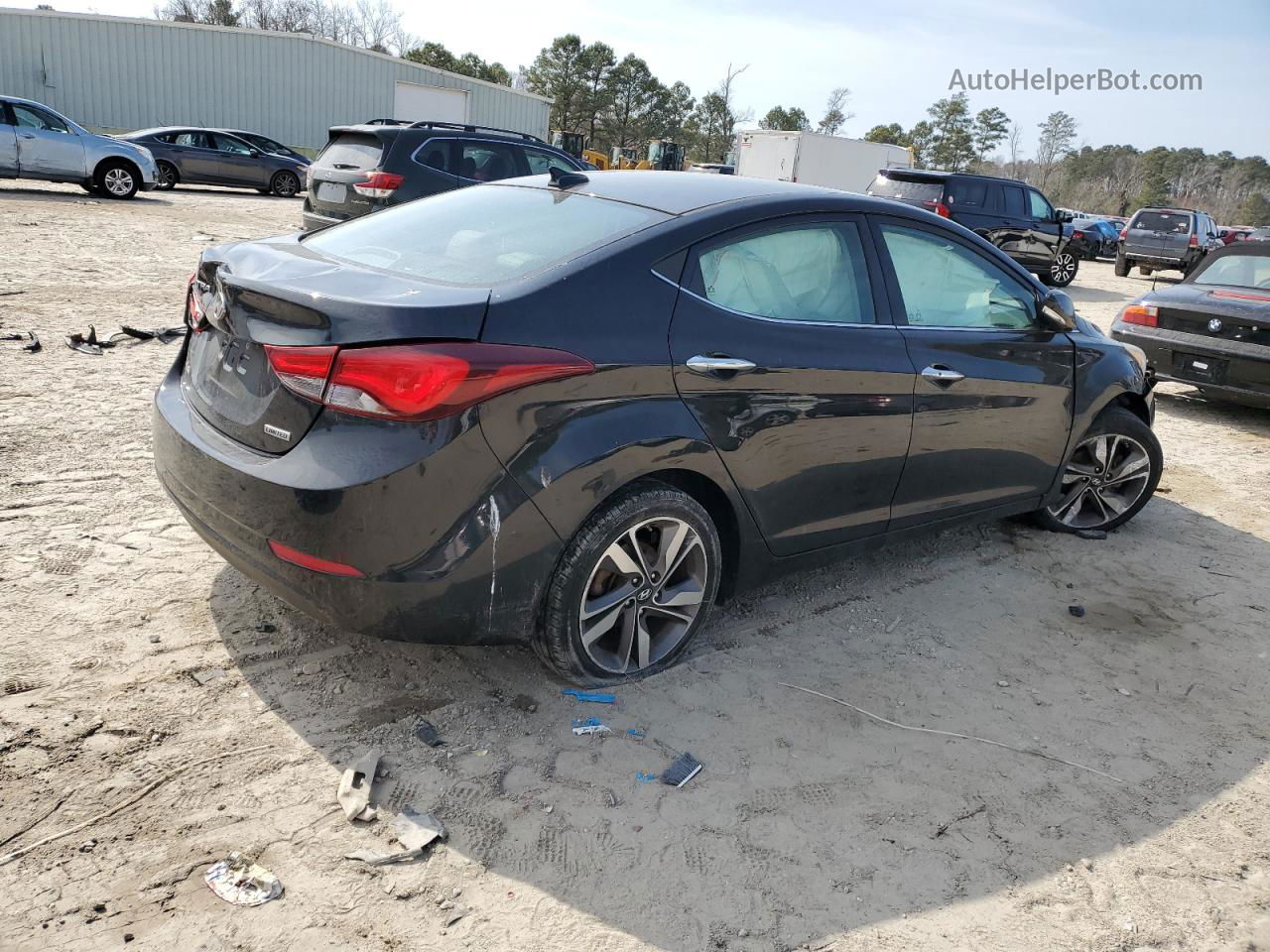 2014 Hyundai Elantra Se Black vin: 5NPDH4AE9EH470677