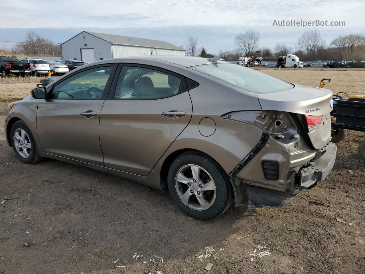 2014 Hyundai Elantra Se Beige vin: 5NPDH4AE9EH480268