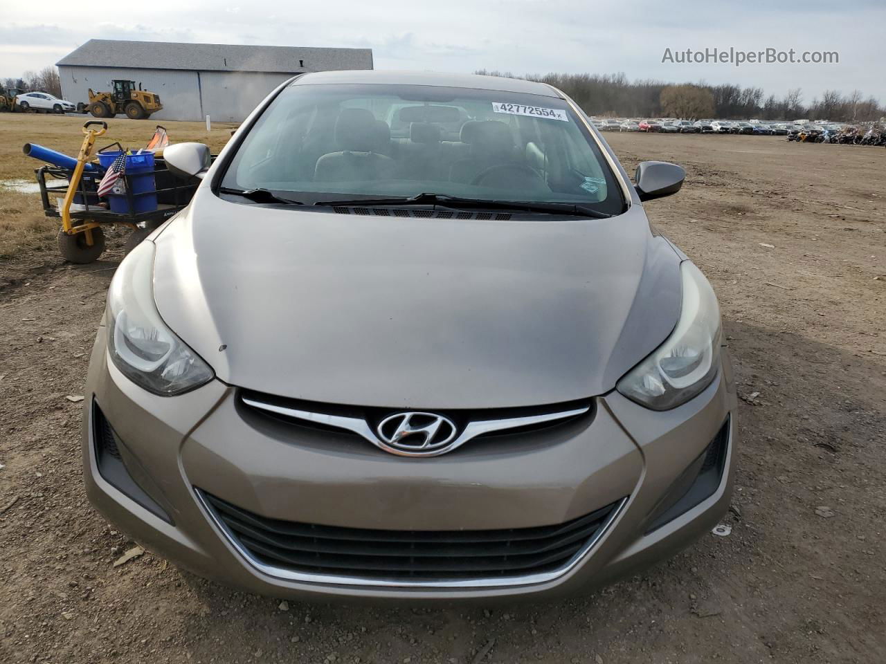 2014 Hyundai Elantra Se Beige vin: 5NPDH4AE9EH480268