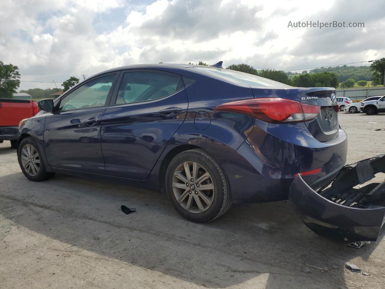 2014 Hyundai Elantra Se Blue vin: 5NPDH4AE9EH480979