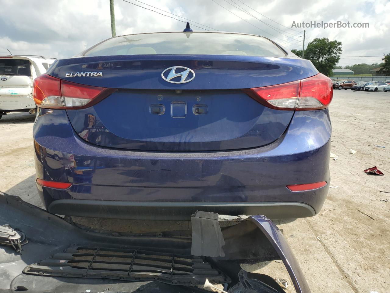 2014 Hyundai Elantra Se Blue vin: 5NPDH4AE9EH480979