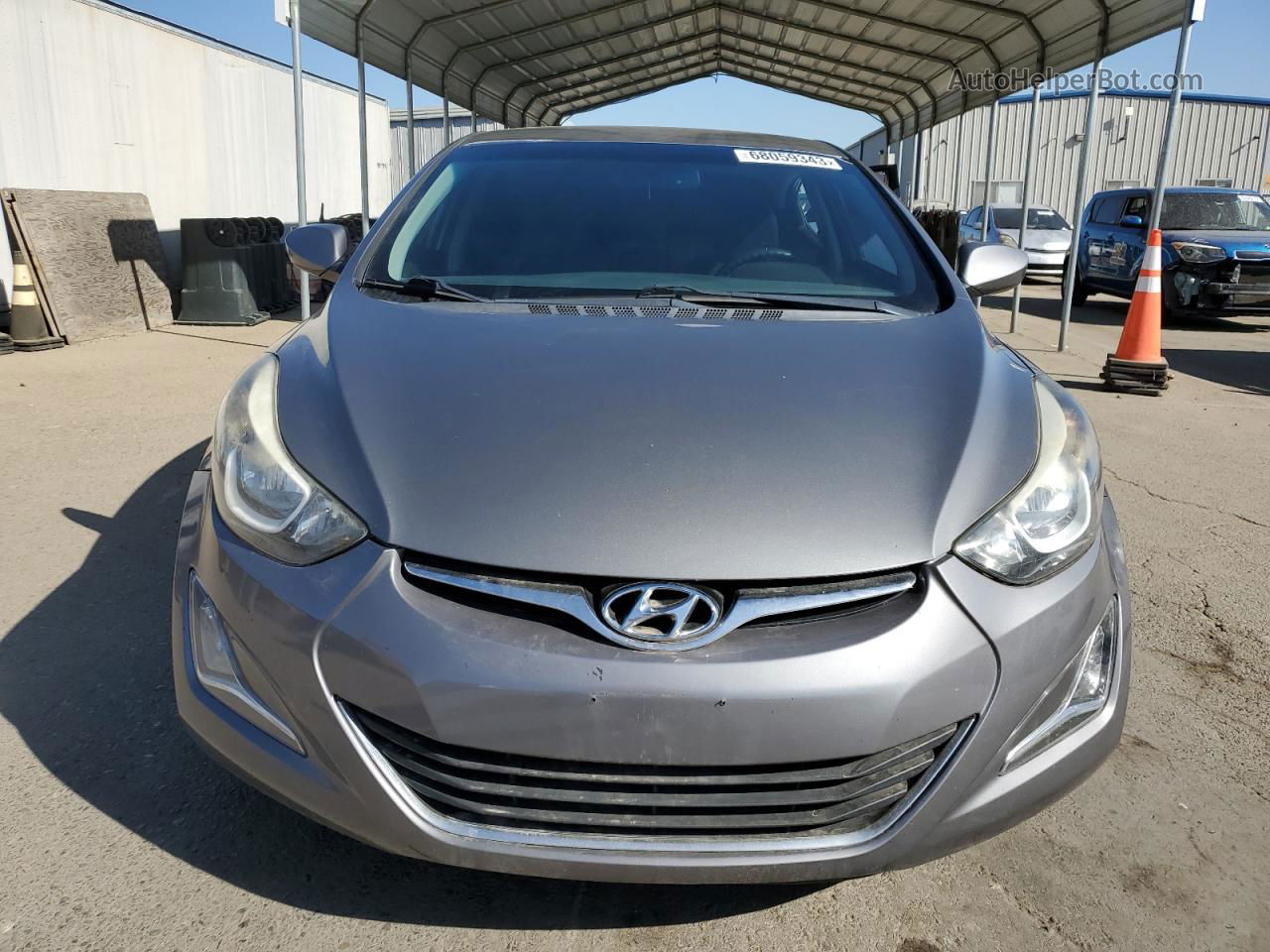 2014 Hyundai Elantra Se Gray vin: 5NPDH4AE9EH499967