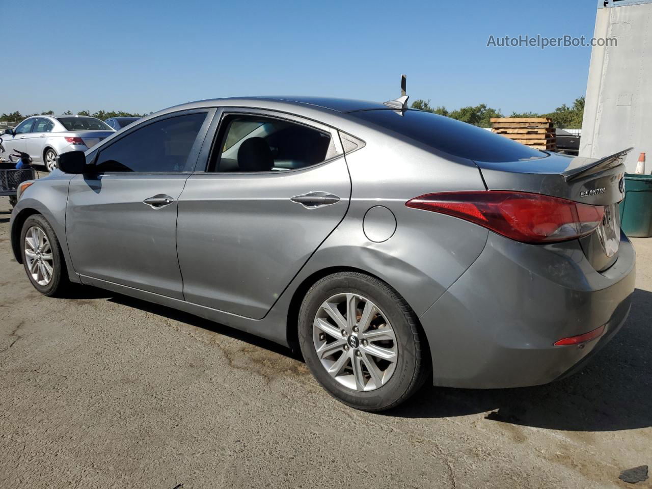 2014 Hyundai Elantra Se Gray vin: 5NPDH4AE9EH499967