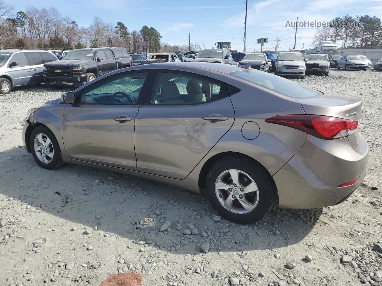 2014 Hyundai Elantra Se Brown vin: 5NPDH4AE9EH506965