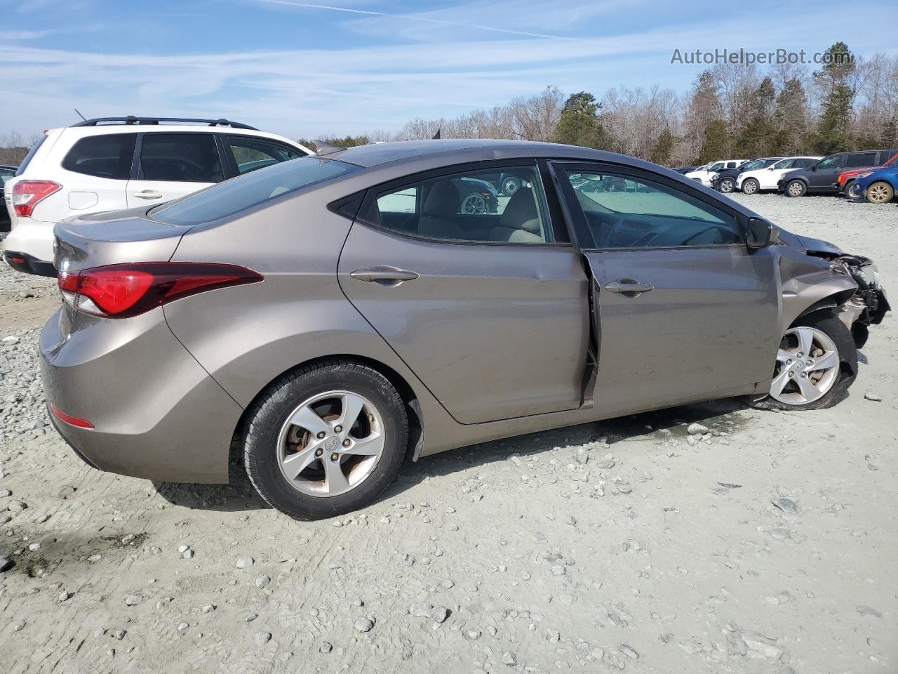 2014 Hyundai Elantra Se Brown vin: 5NPDH4AE9EH506965