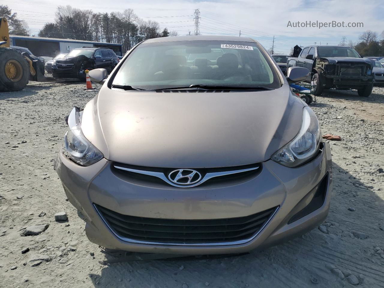 2014 Hyundai Elantra Se Brown vin: 5NPDH4AE9EH506965