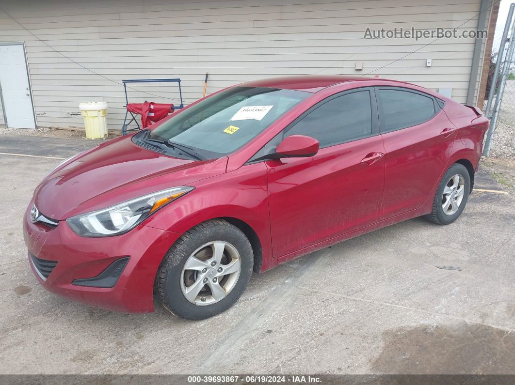 2014 Hyundai Elantra Se Красный vin: 5NPDH4AE9EH535298