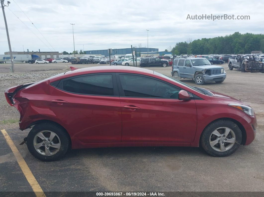 2014 Hyundai Elantra Se Красный vin: 5NPDH4AE9EH535298