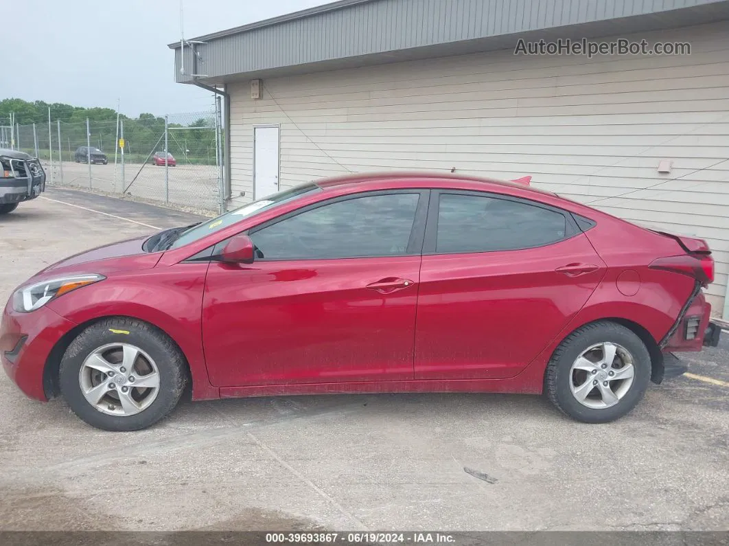 2014 Hyundai Elantra Se Красный vin: 5NPDH4AE9EH535298