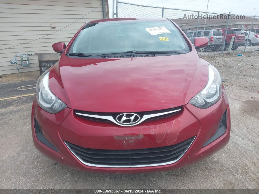 2014 Hyundai Elantra Se Красный vin: 5NPDH4AE9EH535298