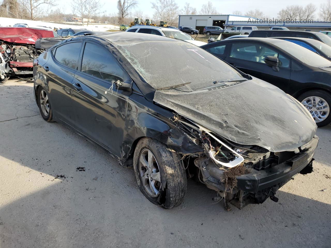 2014 Hyundai Elantra Se Black vin: 5NPDH4AE9EH535835