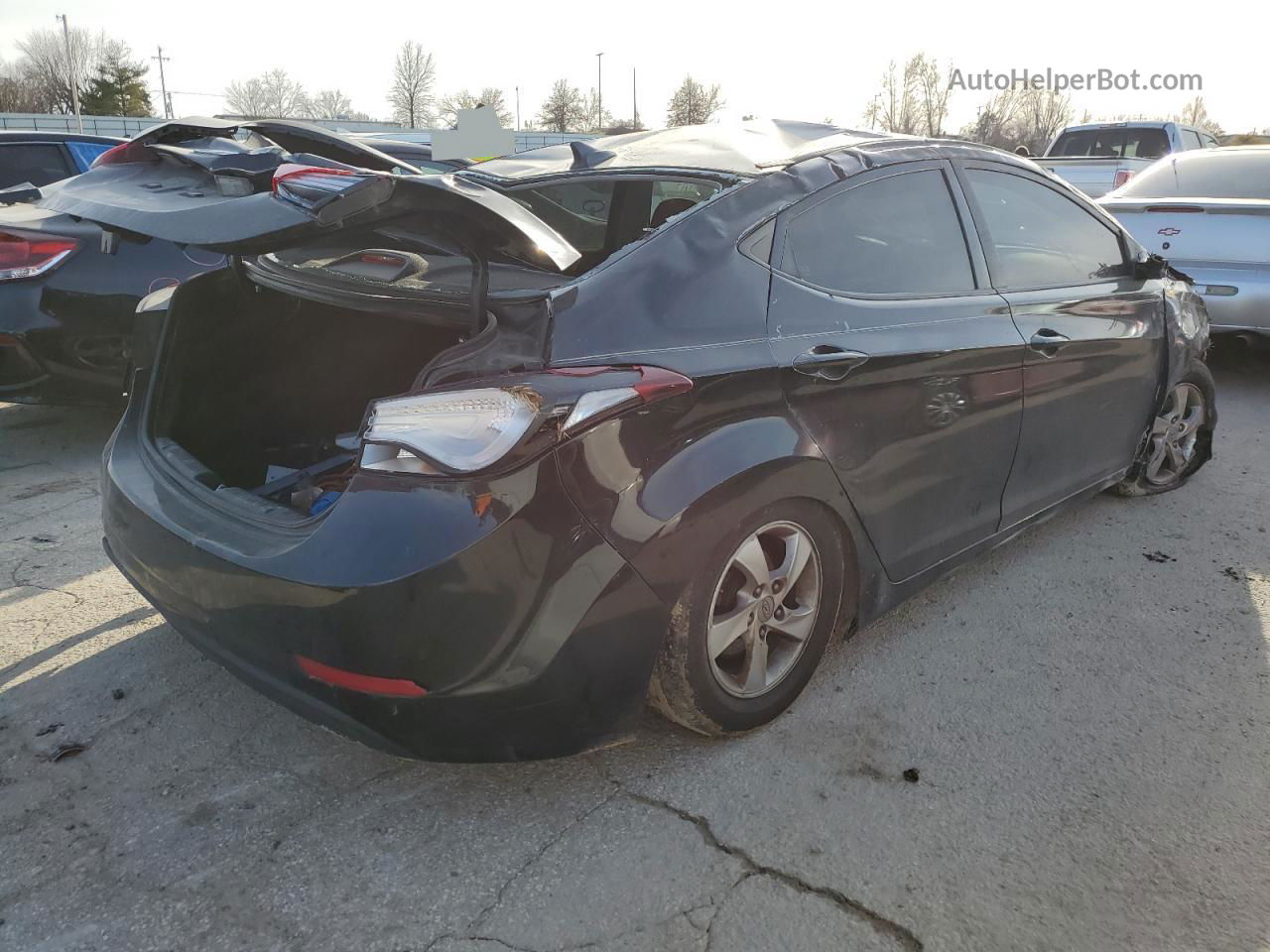 2014 Hyundai Elantra Se Black vin: 5NPDH4AE9EH535835