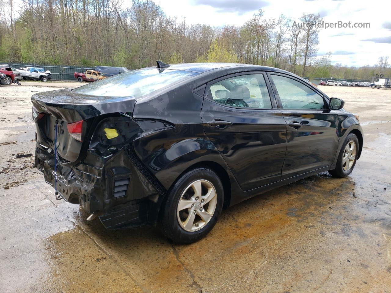 2014 Hyundai Elantra Se Black vin: 5NPDH4AE9EH538427