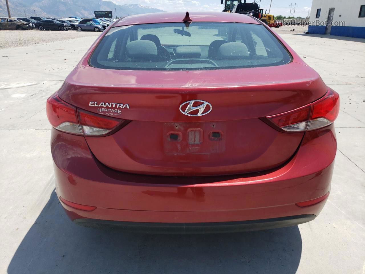 2014 Hyundai Elantra Se Red vin: 5NPDH4AE9EH540999