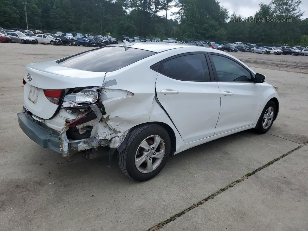 2015 Hyundai Elantra Se White vin: 5NPDH4AE9FH601351