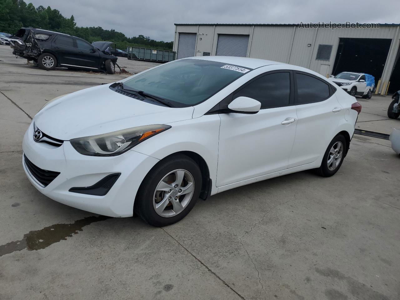 2015 Hyundai Elantra Se White vin: 5NPDH4AE9FH601351